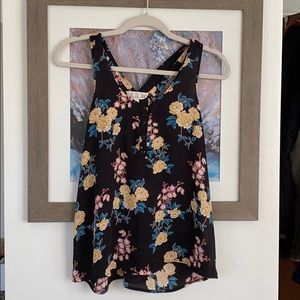 Floral racer back tank S